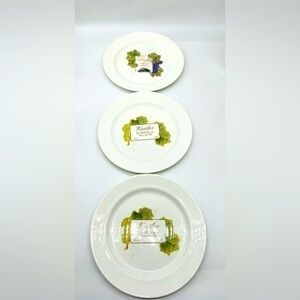 C Wedgwood GRAND GOURMET 9 3/4” Plate set of 3
